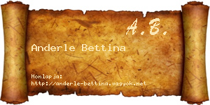 Anderle Bettina névjegykártya